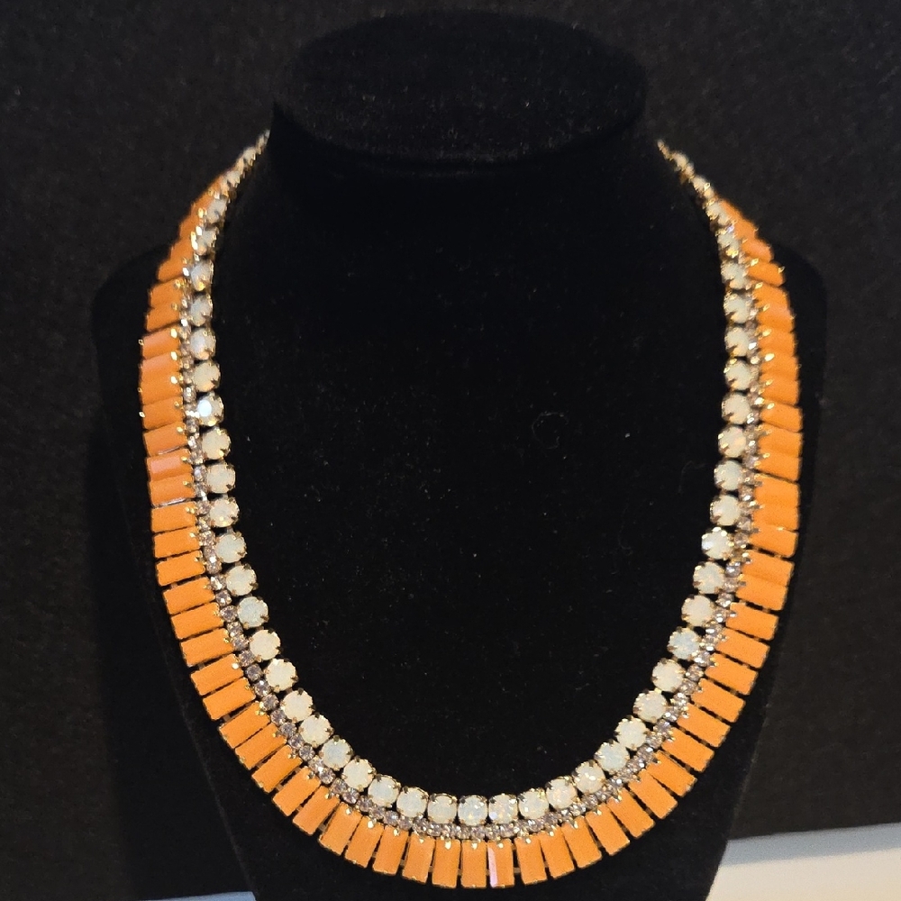 Chic Orange and Silver Women's Necklace